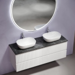 Столешница для ванной комнаты SANCOS TT140A1X 1400х460 мм с отверстиями под смесители — изображение 3