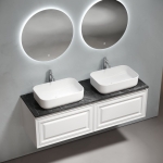 Столешница для ванной комнаты SANCOS TT140A1X 1400х460 мм с отверстиями под смесители — изображение 2