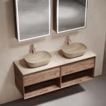 Столешница для ванной комнаты SANCOS TT140A2X 1400х460 мм с отверстием под смеситель — изображение 6