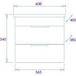 Тумба 60 см ЛЕГРАН Подвесная Дуб галифакс с умывальником — изображение 2