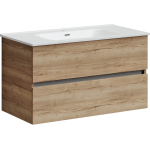 Тумба 90 см Urban ПОДВЕСНАЯ Sancos Дуб чарльстон с умывальником CN7002