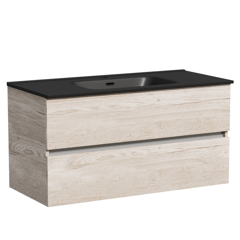 Тумба 100 см Urban ПОДВЕСНАЯ Sancos Дуб Галифакс с умывальником CN7003MB