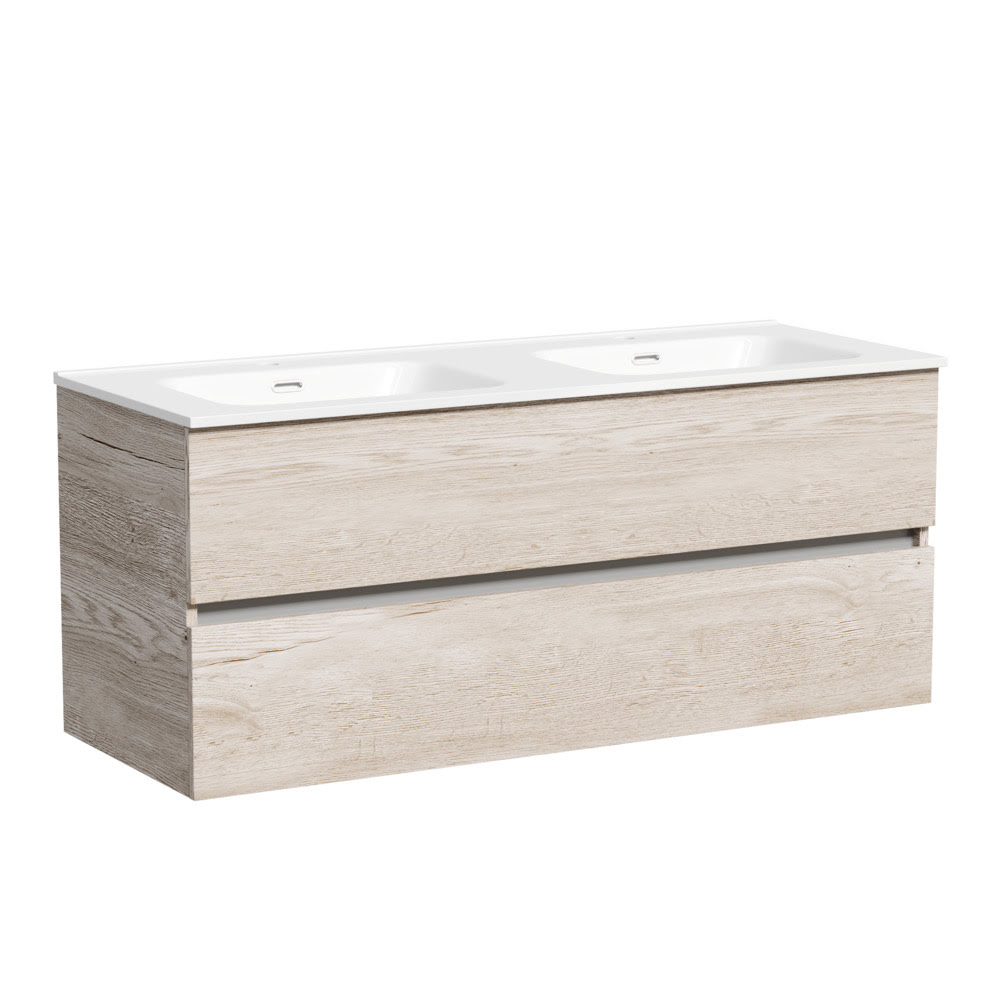 Тумба 120 см Urban ПОДВЕСНАЯ Sancos Дуб галифакс с умывальником CN7004