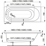 Ванна 180x70 см акриловая Kasandra VAGNERPLAST/Чехия — изображение 8