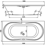 Ванна 185x90 см акриловая Briana VAGNERPLAST/Чехия — изображение 8
