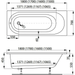 Ванна 150x70 см акриловая Kasandra VAGNERPLAST/Чехия — изображение 8