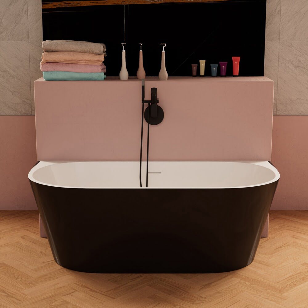 Ванна 170x80x58см Frank F6163 White/Black / Германия