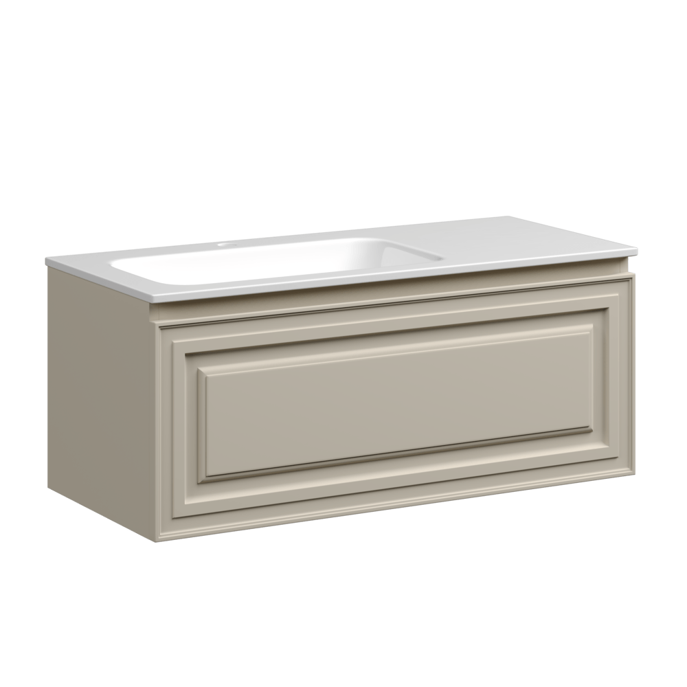 very_beige-soft_vr100lce_png-1 Тумба 100 см VERY Beige Soft Левая ПОДВЕСНАЯ Sancos с умывальником CN7014 — изображение 1