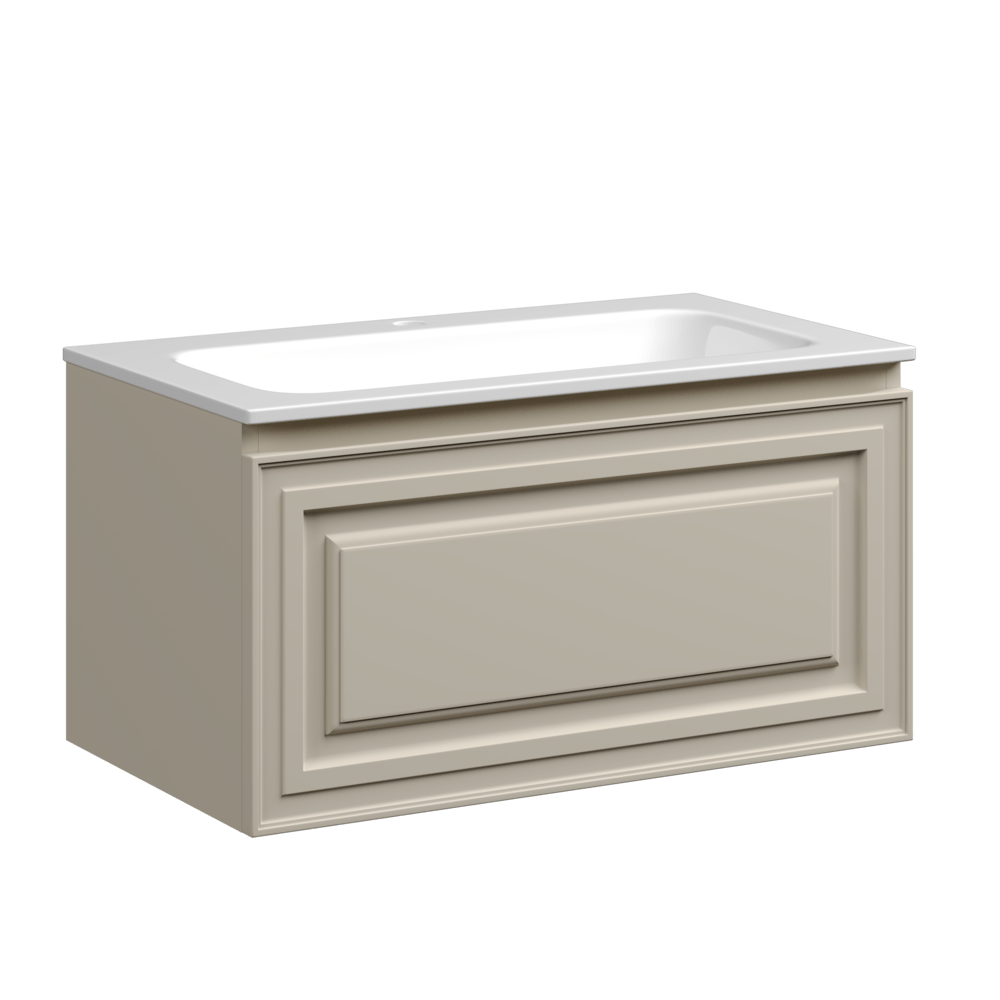 Тумба 80 см VERY Beige Soft ПОДВЕСНАЯ Sancos с умывальником CN7012