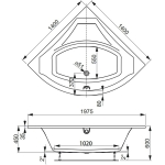 Ванна 140x140 см акриловая Veronela corner VAGNERPLAST/Чехия — изображение 8