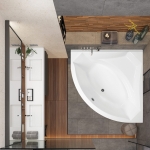 Ванна 140x140 см акриловая Veronela corner VAGNERPLAST/Чехия