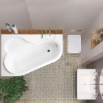 Ванна 147x100 см акриловая Левая Selena 147L VAGNERPLAST/Чехия