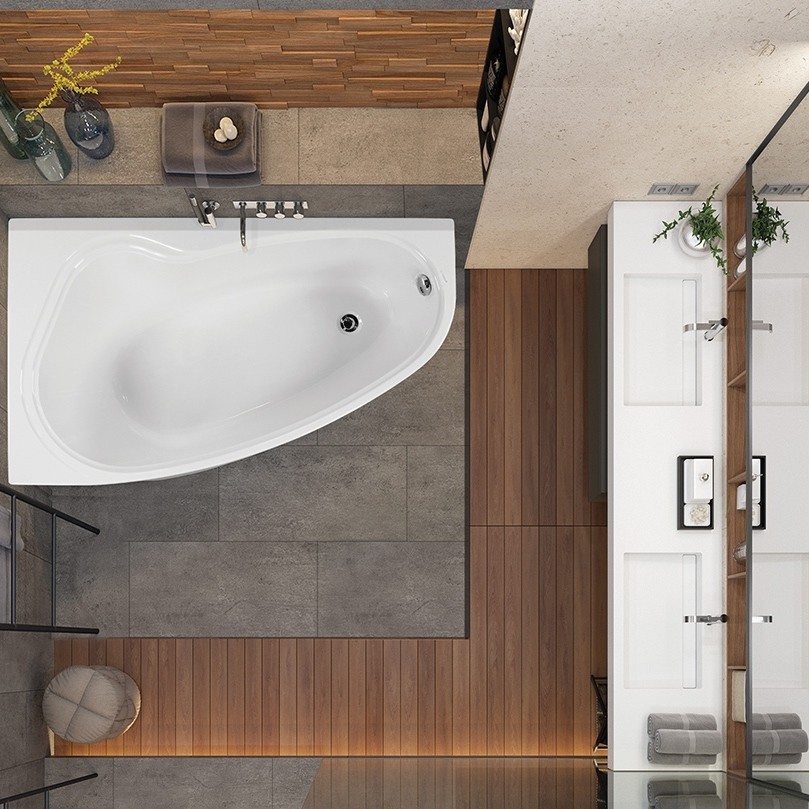 Ванна 150x90 см акриловая Левая Avona 150L VAGNERPLAST/Чехия