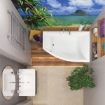 Ванна 160х105 см Правая акриловая Veronela offset 160R VAGNERPLAST/Чехия