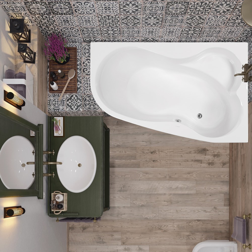 Ванна 160x105 см акриловая Правая Melite 160R VAGNERPLAST/Чехия