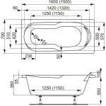 Ванна 160x70 см акриловая Nymfa VAGNERPLAST/Чехия — изображение 8