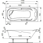 Ванна 170x75 см акриловая Charitka VAGNERPLAST/Чехия — изображение 8
