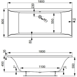 Ванна 180x80 см акриловая Veronela VAGNERPLAST/Чехия — изображение 8