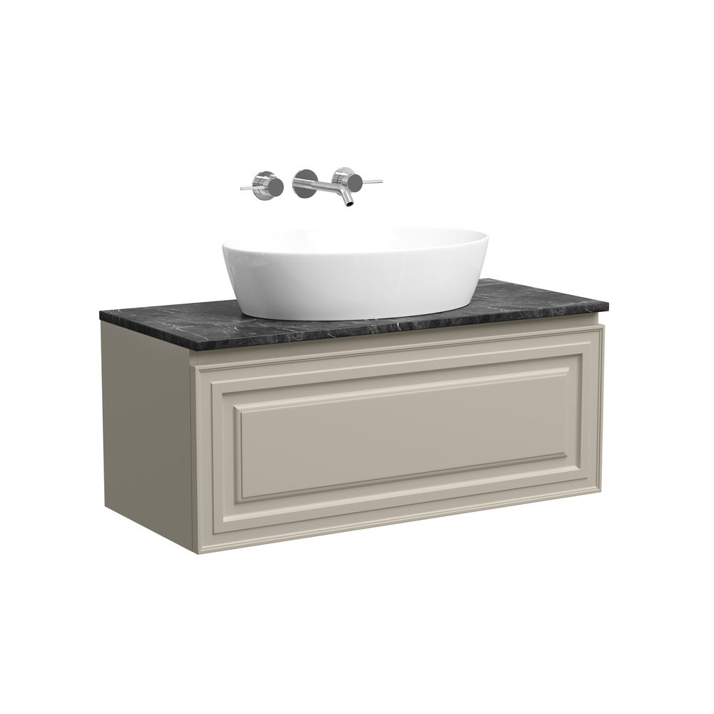 Тумба 100 см VERY Beige Soft ПОДВЕСНАЯ Sancos со столешницей и умывальником CN5018