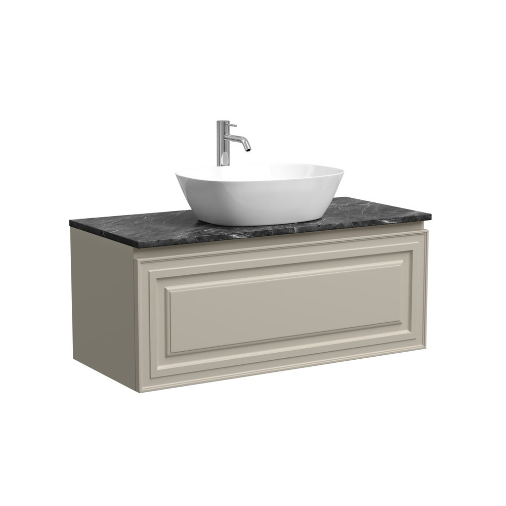 Тумба 100 см VERY Beige Soft ПОДВЕСНАЯ Sancos со столешницей и умывальником CN5005