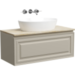 Тумба 100 см VERY Beige Soft ПОДВЕСНАЯ Sancos со столешницей и умывальником CN5018