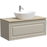 Тумба 100 см VERY Beige Soft ПОДВЕСНАЯ Sancos со столешницей и умывальником CN5005