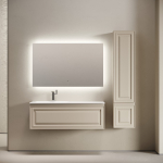Тумба 120 см VERY Beige Soft Левая ПОДВЕСНАЯ Sancos с умывальником CN7006L — изображение 2