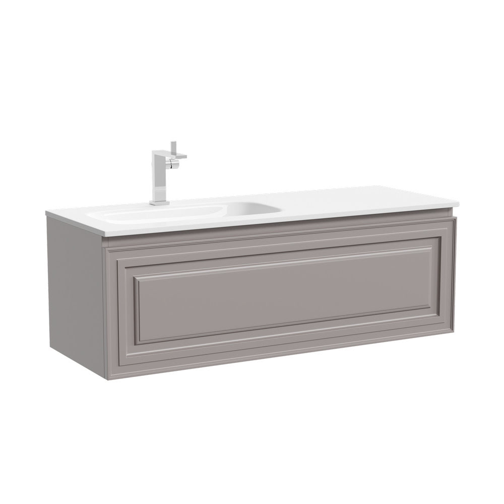 Тумба 120 см VERY Doha Soft Левая ПОДВЕСНАЯ Sancos с умывальником CN7006L