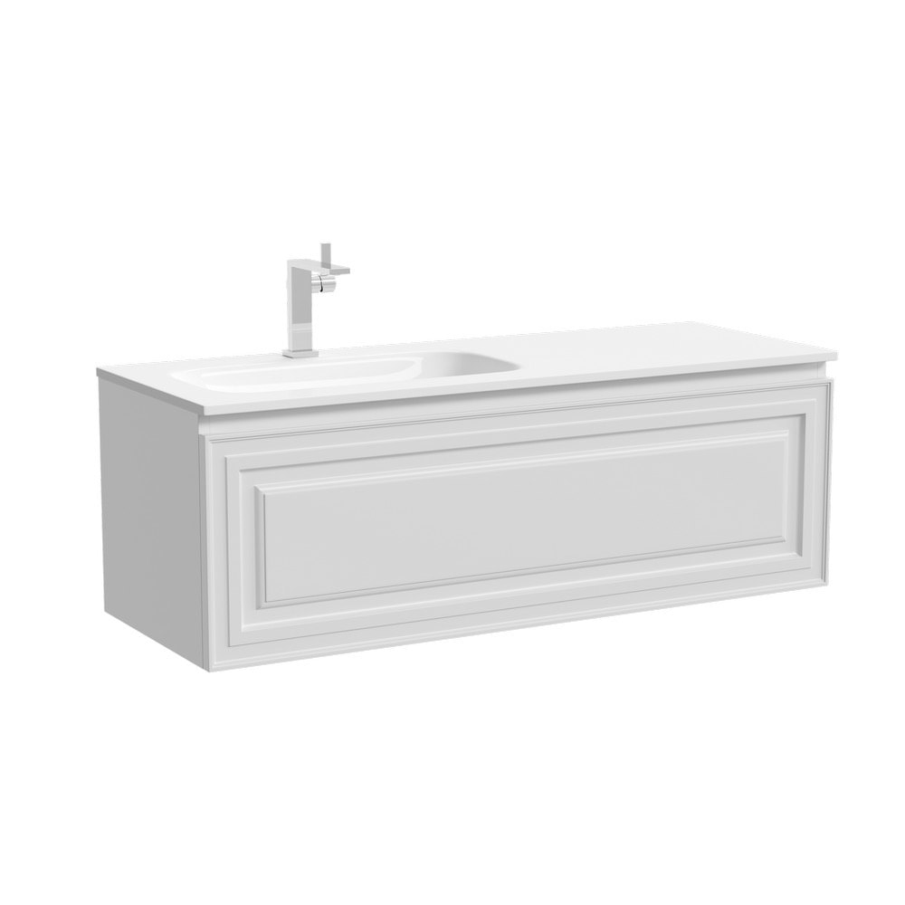 Тумба 120 см VERY Bianco Левая ПОДВЕСНАЯ Sancos с умывальником CN7006L