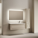 Тумба 120 см VERY Beige Soft Правая ПОДВЕСНАЯ Sancos с умывальником CN7006R — изображение 2