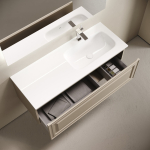 Тумба 120 см VERY Beige Soft Правая ПОДВЕСНАЯ Sancos с умывальником CN7006R — изображение 5