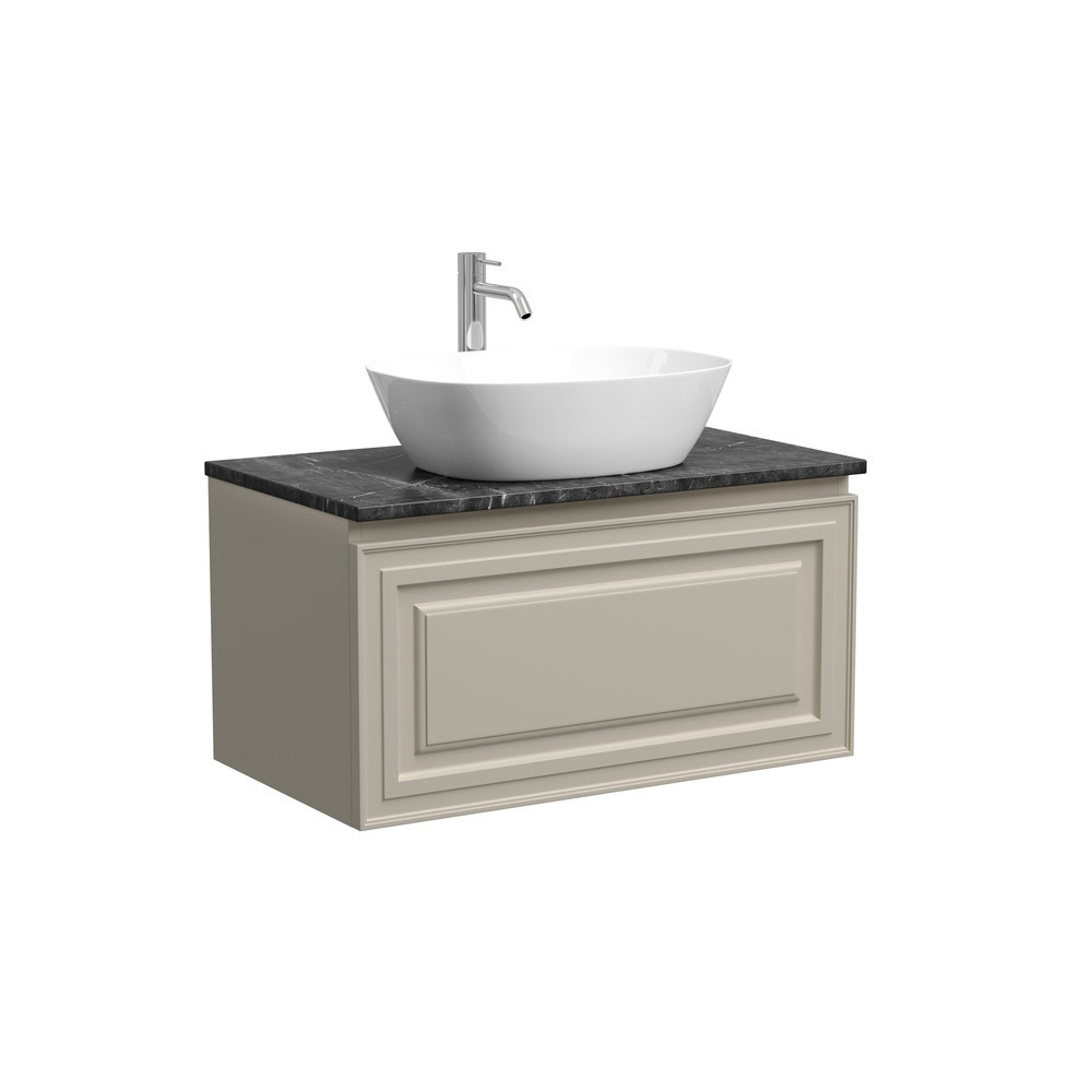 Тумба 80 см VERY Beige Soft ПОДВЕСНАЯ Sancos со столешницей и умывальником CN5005