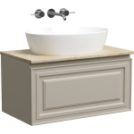 Тумба 80 см VERY Beige Soft ПОДВЕСНАЯ Sancos со столешницей и умывальником CN5018