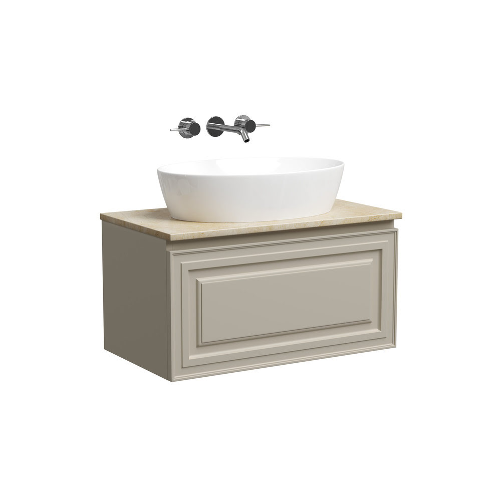 Тумба 80 см VERY Beige Soft ПОДВЕСНАЯ Sancos со столешницей и умывальником CN5018