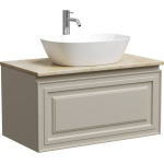 Тумба 80 см VERY Beige Soft ПОДВЕСНАЯ Sancos со столешницей и умывальником CN5005