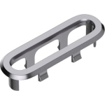 Обрамление для переливного отверcтия заглушка на перелив для раковины вороненая сталь CeramicaNova CN010GG/Италия — изображение 3