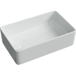 Раковина 485x305x135мм Element CeramicaNova накладная со смещенным сливом прямоугольная CN5050/Италия