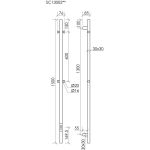 Полотенцесушитель электрический Sancos ЛИНН (Linn) 150x3 I-образный брашированный никель / SC13002BN — изображение 8