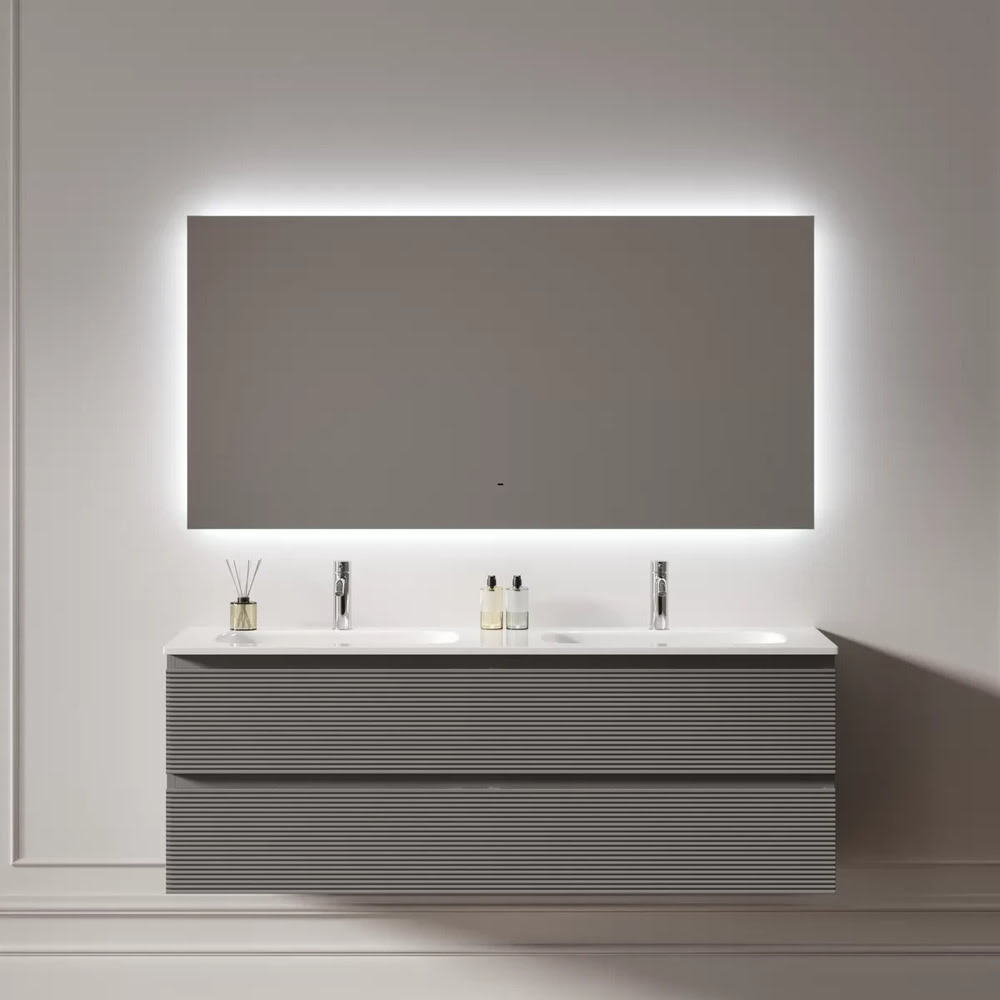 SQ1400-1_1_n LED Зеркало 140x80см для ванной комнаты Sancos ПОЛЕ 2.0 (Square 2.0) светодиодная подсветка 2700K/4000K/5000K / SQ2.1400 — изображение 1