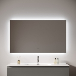 LED Зеркало 120x70см для ванной комнаты Sancos ПОЛЕ 2.0 (Square 2.0) светодиодная подсветка 2700K/4000K/5000K / SQ2.1200