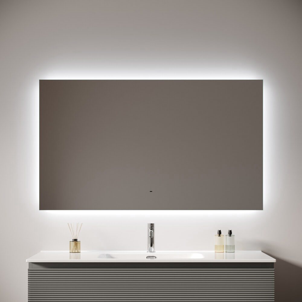 SQ2.1200_02 (1) LED Зеркало 120x70см для ванной комнаты Sancos ПОЛЕ 2.0 (Square 2.0) светодиодная подсветка 2700K/4000K/5000K / SQ2.1200 — изображение 1