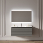 LED Зеркало 120x70см для ванной комнаты Sancos ПОЛЕ 2.0 (Square 2.0) светодиодная подсветка 2700K/4000K/5000K / SQ2.1200 — изображение 4