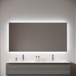 LED Зеркало 140x80см для ванной комнаты Sancos ПОЛЕ 2.0 (Square 2.0) светодиодная подсветка 2700K/4000K/5000K / SQ2.1400 — изображение 2