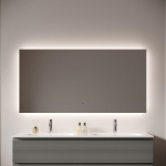 LED Зеркало 140x80см для ванной комнаты Sancos ПОЛЕ 2.0 (Square 2.0) светодиодная подсветка 2700K/4000K/5000K / SQ2.1400 — изображение 3