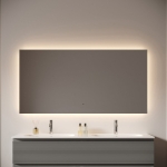 LED Зеркало 140x80см для ванной комнаты Sancos ПОЛЕ 2.0 (Square 2.0) светодиодная подсветка 2700K/4000K/5000K / SQ2.1400 — изображение 4