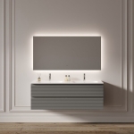 LED Зеркало 140x80см для ванной комнаты Sancos ПОЛЕ 2.0 (Square 2.0) светодиодная подсветка 2700K/4000K/5000K / SQ2.1400 — изображение 6