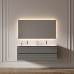 LED Зеркало 140x80см для ванной комнаты Sancos ПОЛЕ 2.0 (Square 2.0) светодиодная подсветка 2700K/4000K/5000K / SQ2.1400 — изображение 7