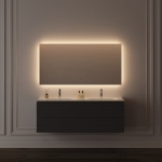 LED Зеркало 140x80см для ванной комнаты Sancos ПОЛЕ 2.0 (Square 2.0) светодиодная подсветка 2700K/4000K/5000K / SQ2.1400 — изображение 8