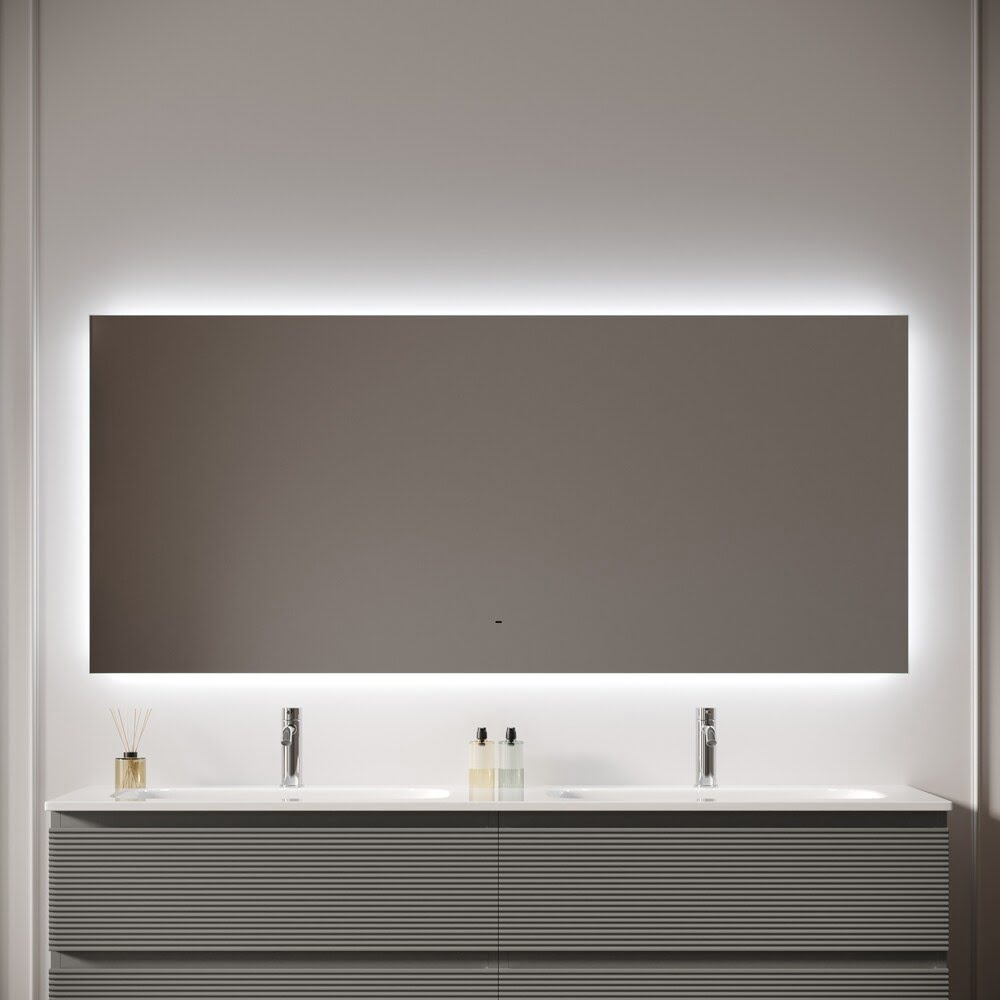 SQ2.1600_02 (1) LED Зеркало 160x80см для ванной комнаты Sancos ПОЛЕ 2.0 (Square 2.0) светодиодная подсветка 2700K/4000K/5000K / SQ2.1600 — изображение 1
