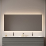 LED Зеркало 160x80см для ванной комнаты Sancos ПОЛЕ 2.0 (Square 2.0) светодиодная подсветка 2700K/4000K/5000K / SQ2.1600 — изображение 3